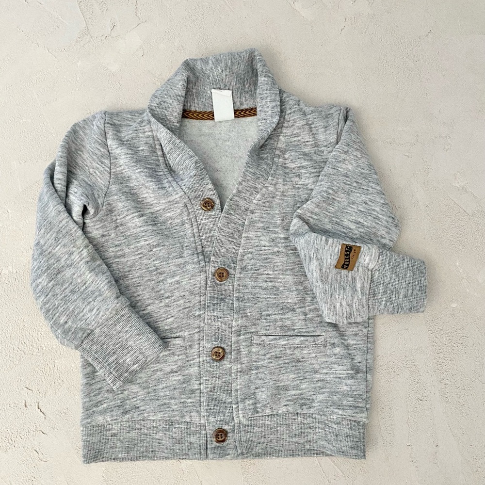 H&M Gray Shawl Collar Cardigan sweatshirt